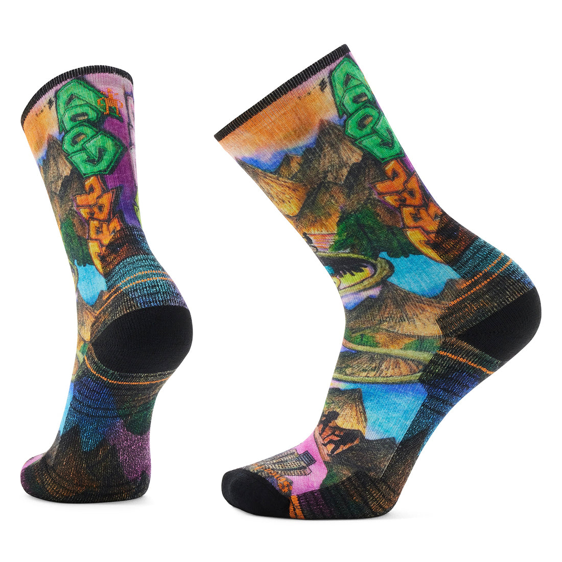 Smartwool Hike Mountain Maze Print Light Cushion Crew Socks