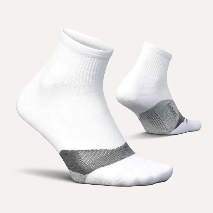 Feetures! ELITE Light Quarter Crew - White