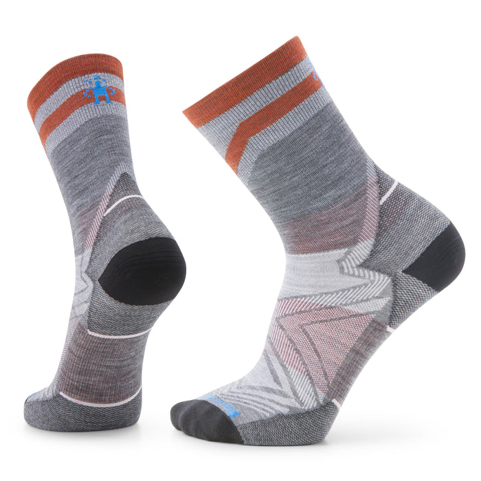 Smartwool Run Zero Cushion Mid Crew Socks - Grey