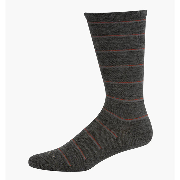 Pussyfoot Wool Non-Elastic Health Socks - Grey Stripe