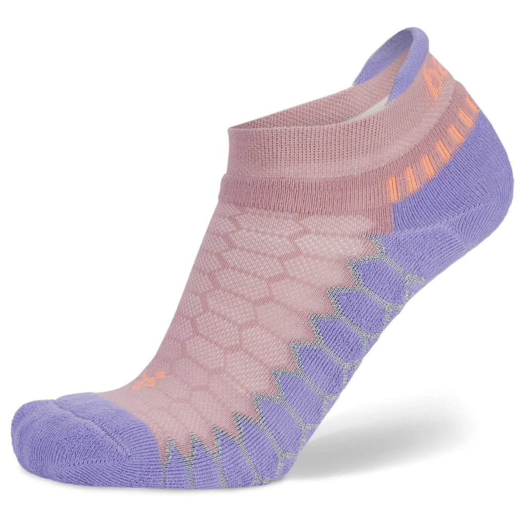 Balega Silver No Show Socks Dusty Pink Purple socksforliving