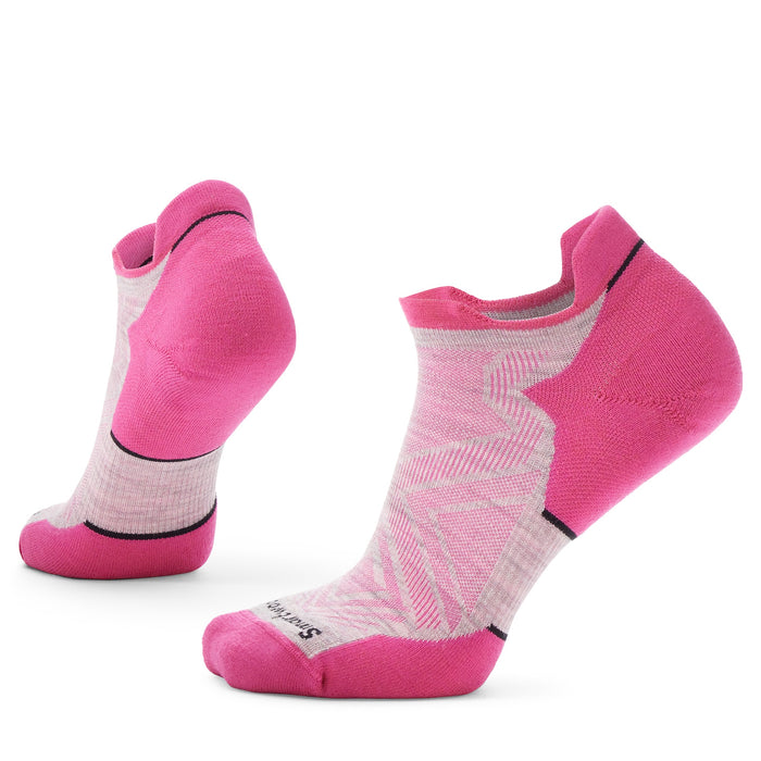 Smartwool Women's Run Targeted Cushion Low Ankle Socks - Ash/Power Pink