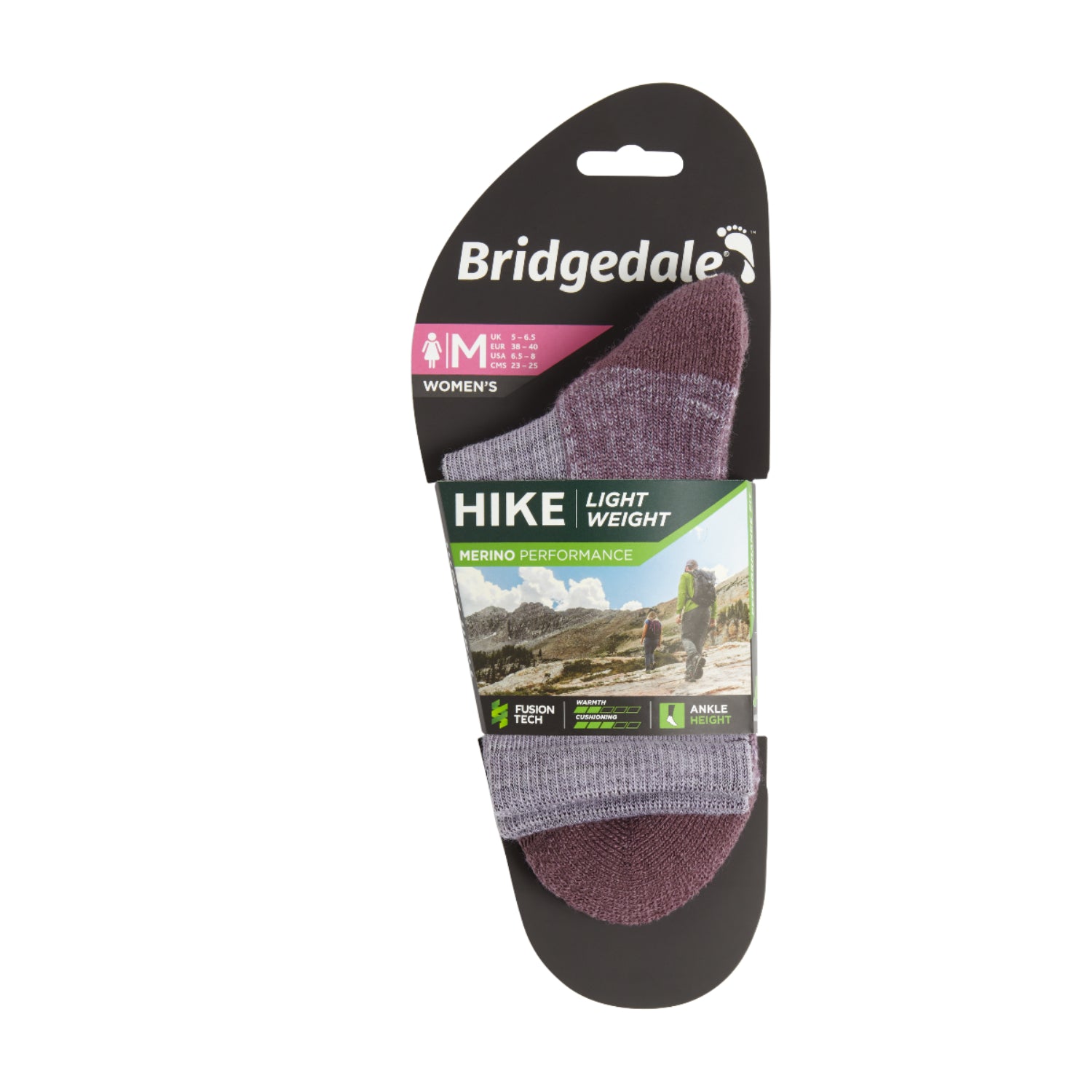 Bridgedale Women's MERINO HIKE Socks - Lightweight Heather