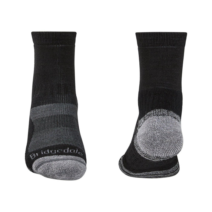 Bridgedale MERINO HIKE Mini-Crew Socks (Lightweight Black) - socksforliving.com