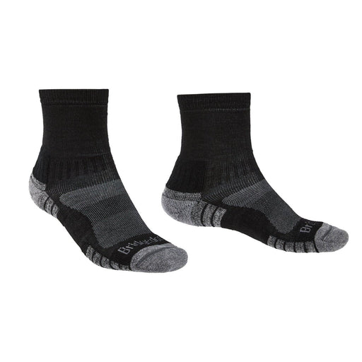 Bridgedale MERINO HIKE Mini-Crew Socks (Lightweight Black) - socksforliving.com