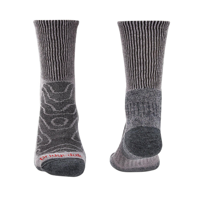 Bridgedale MERINO HIKE Comfort Socks (Lightweight Grey) - socksforliving.com