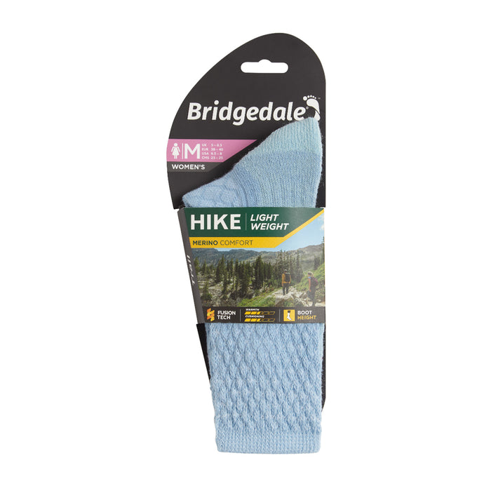 Bridgedale Women's MERINO HIKE Comfort Socks (Powder Blue)