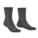 Bridgedale MERINO HIKE Comfort Socks (Midweight Charcoal) - socksforliving.com