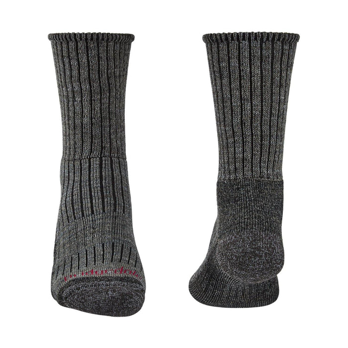 Bridgedale MERINO HIKE Comfort Socks (Midweight Charcoal) - socksforliving.com