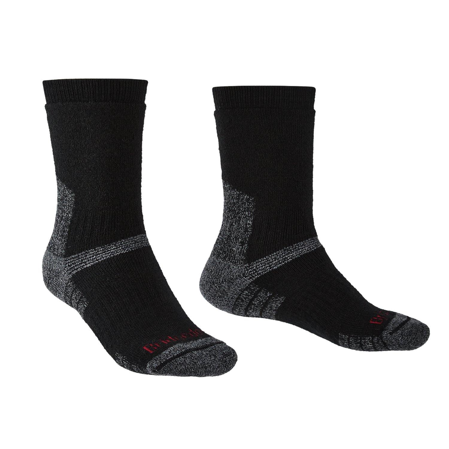 Bridgedale MERINO Performance EXPEDITION Socks (Heavyweight Black) - socksforliving.com